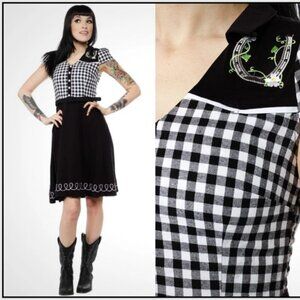 2XL/3XL Sourpuss Lucky Line Embroidered Retro Rockabilly Western Cowgirl Dress